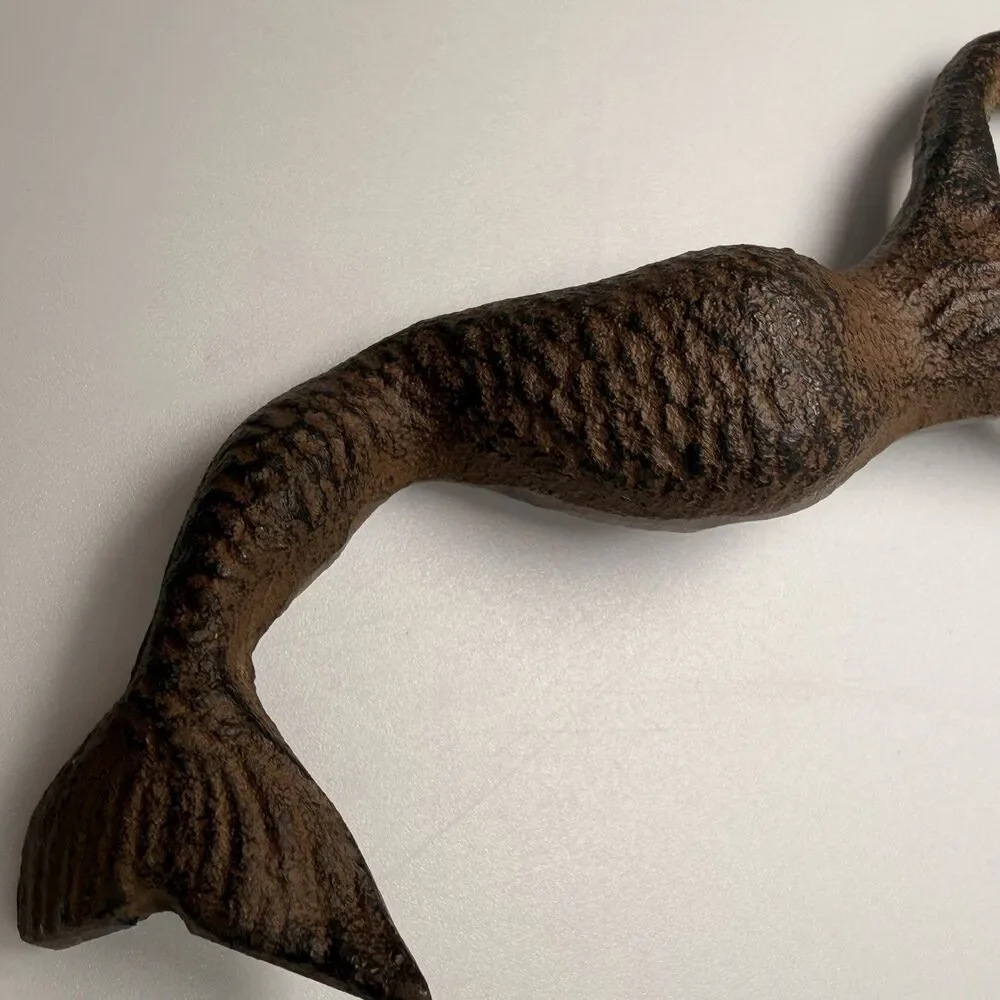 Cast Iron Mermaid Bottle Opener Rustic Nautical Coastal Bar Cart Decor 7